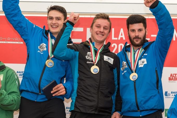 Die Europameister im Hornschlitten- Rennsport 2019. Team Onach 2 mit Peter Santi, Matthias Huber und Andreas Gatterer.